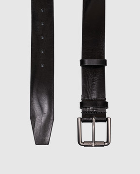Max Mara Чорний шкіряний ремінь з логотипом BUCKLE40XLONG