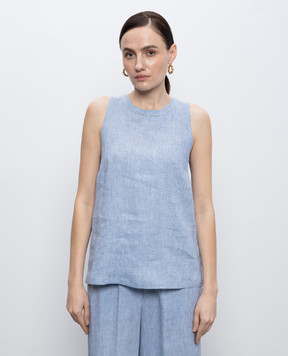 Peserico Блакитний топ з льону S0820102600