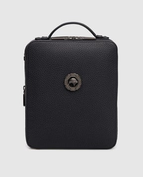 Stefano Ricci Синя шкіряна сумка з емблемою з рутинієвим покриттям ND218GTUVD