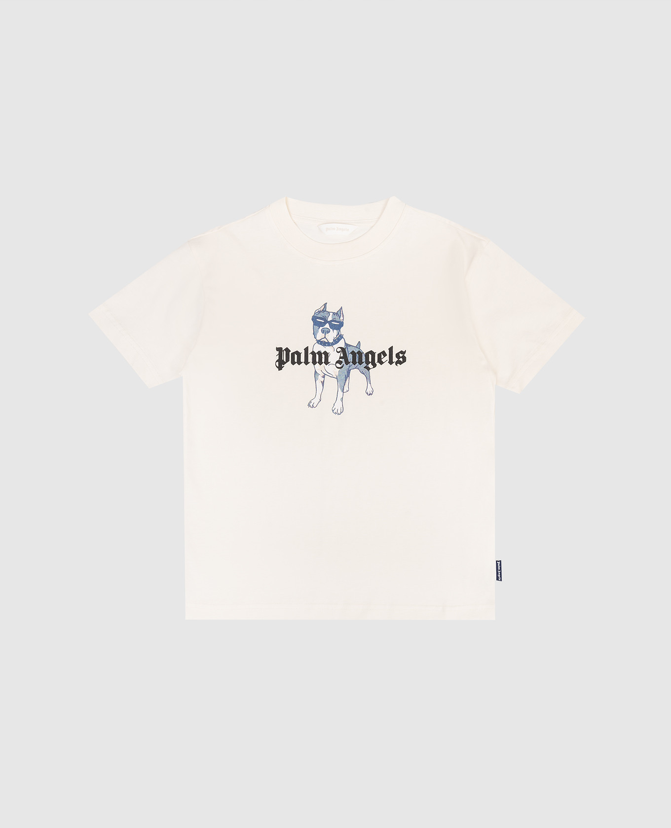 Детская футболка цветная айвори с брендовым принтом