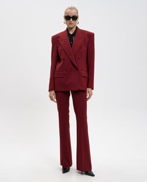 Jacob Lee Красные брюки клеш из шерсти WWP2052A