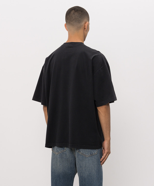 Vetements Черная футболка с принтом логотипа MH27TR142Bm изображение 4