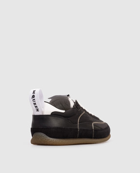 Alexander McQueen Чорні комбіновані кросівки EC1 856192WIAJN
