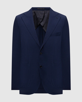 Pini Parma Синій піджак з вовни JALEISUREBL