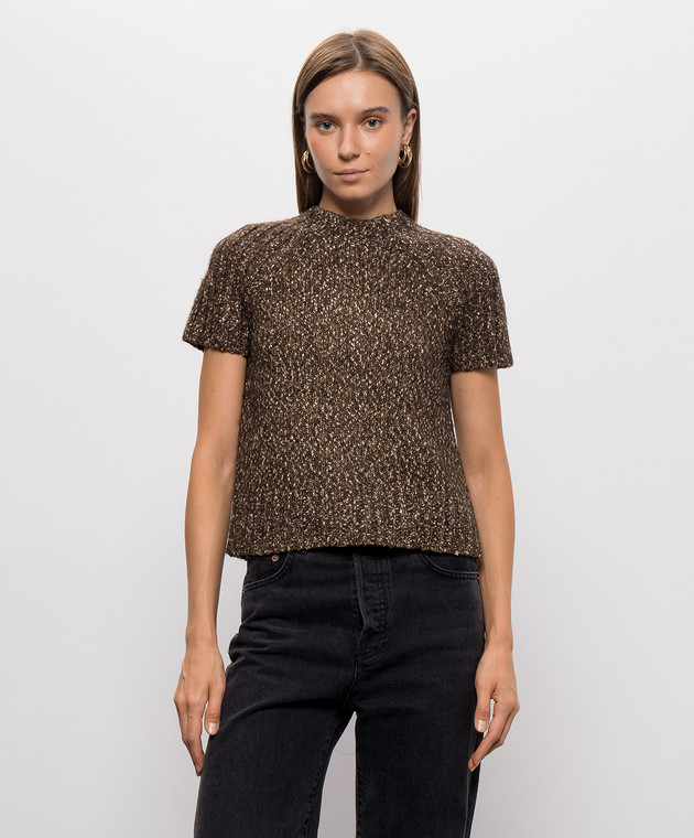 3.1 Phillip Lim Коричневый топ с шерстью F26170634MWB изображение 3