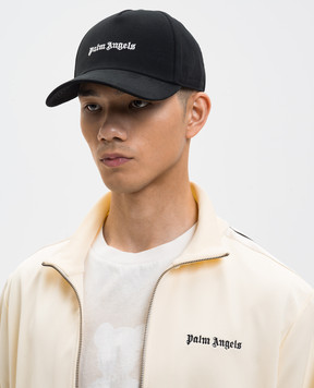 Palm Angels Черная кепка с вышивкой логотипа PMLB104S26FAB004