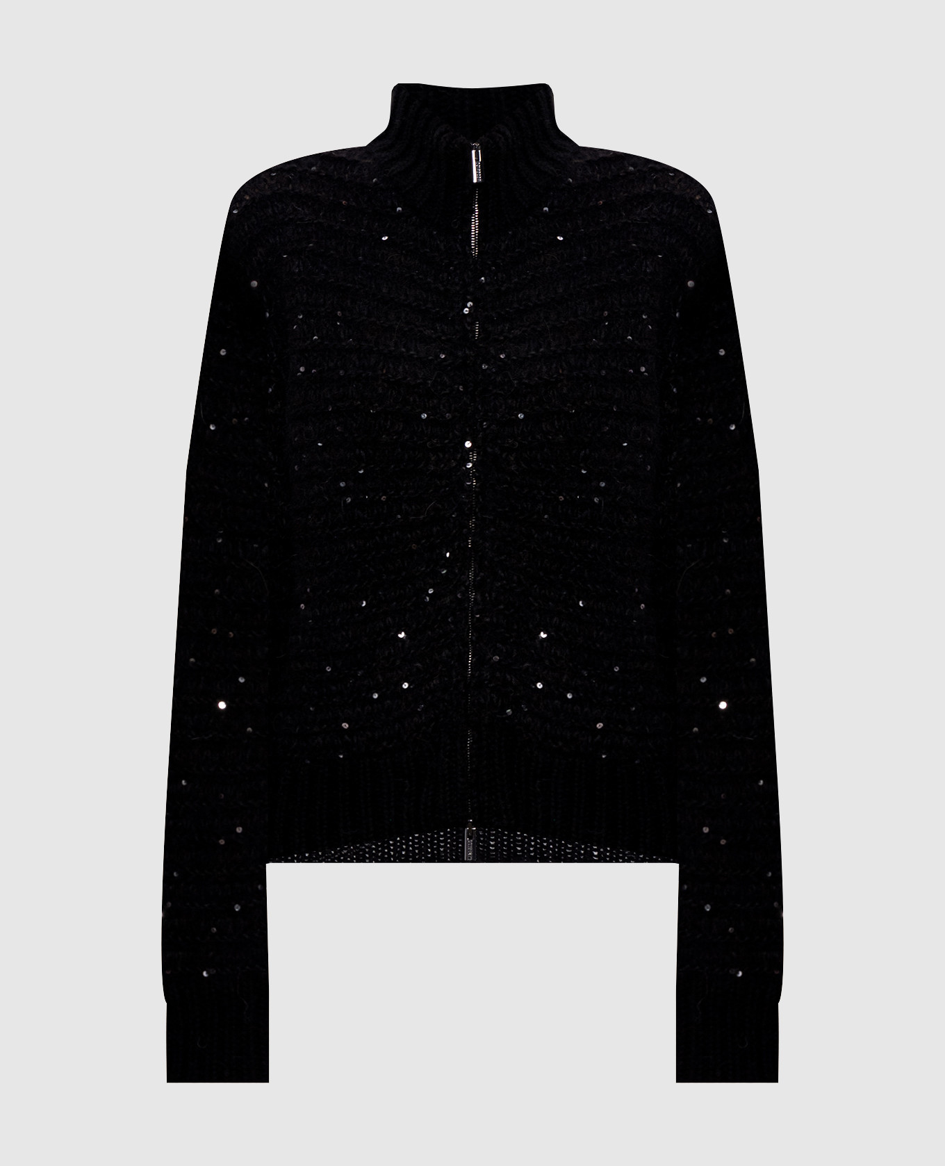 Черный кардиган с шерстью альпаки
