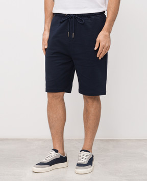 Iceberg Сині шорти з брендовим принтом D020630A