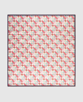 Fendi Бежева хустка із шовку Foulard FXT091AUMD