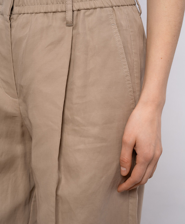 Brunello Cucinelli Коричневі штани з ланцюжком моніль M0F91P9174 зображення 5