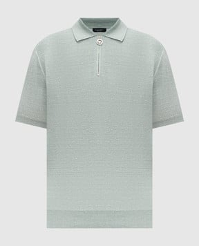 Stefano Ricci Зелене поло з льоном і шовком K616441P31F26110