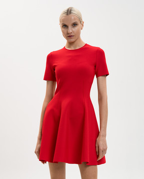 Alexander McQueen Красное платье мини 863054Q1BGL