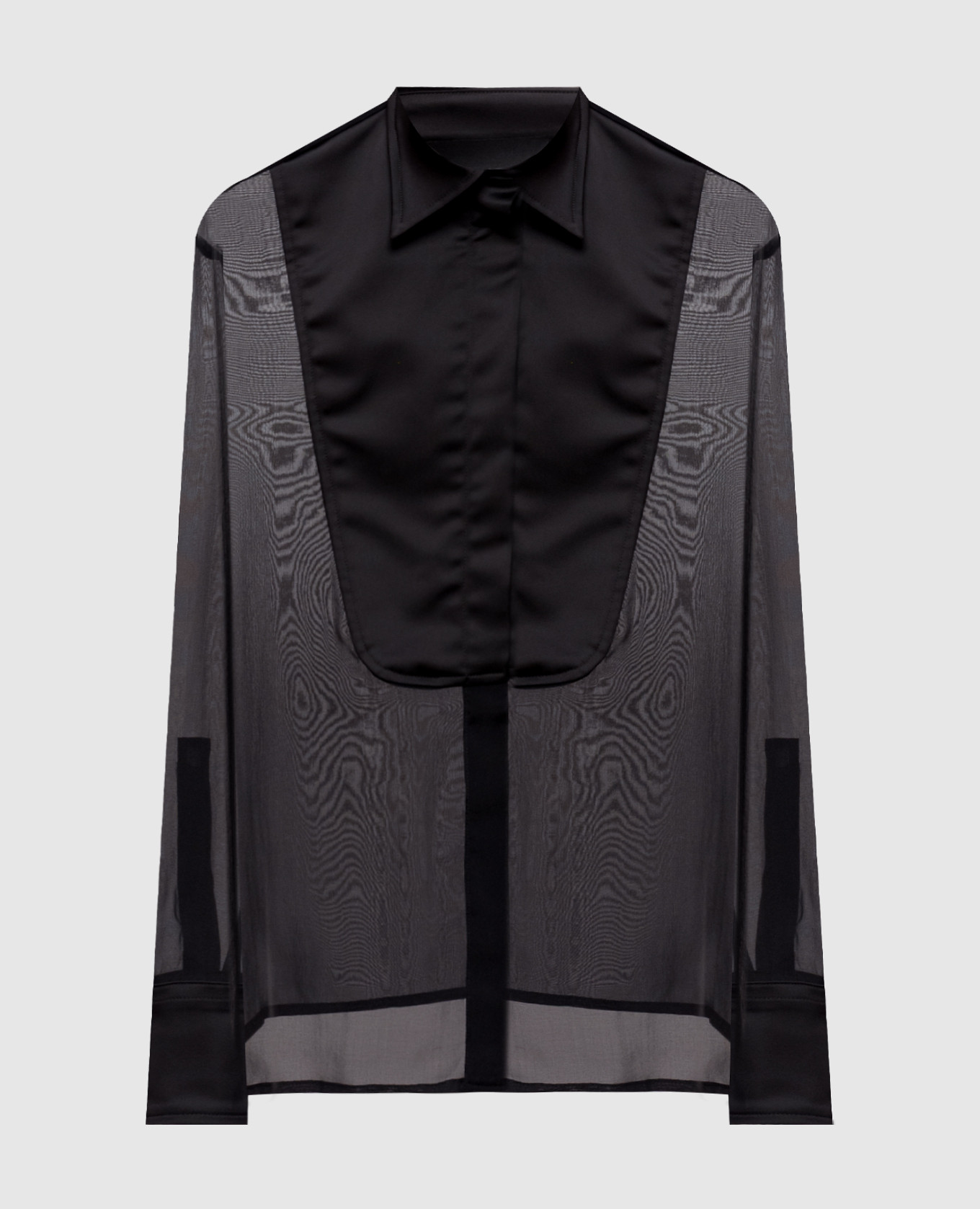 

Черная блуза из шелка, Черный, Блузы