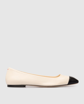 Aeyde Бежеві шкіряні балетки Ida FL0676001045126