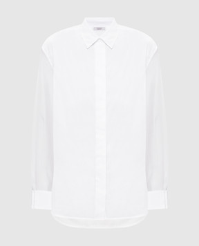 Peserico Біла сорочка із шовком з ланцюжком моніль A066958928B