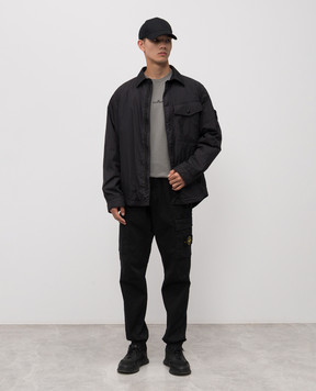 Stone Island Черная куртка с логотипом K2S15Q100006S0A23