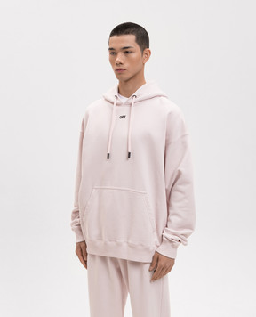 Off-White Рожеве худі з емблемою Paint Arrow 44MBB085S26F00J