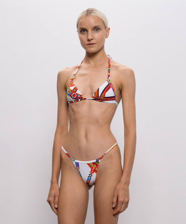 Dolce&Gabbana Белый купальник с монограммой O8B76JON0IE изображение 3