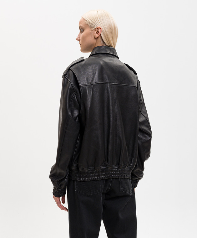 ARMA Чорні шкіряні куртки Astra 010L26104602 зображення 4