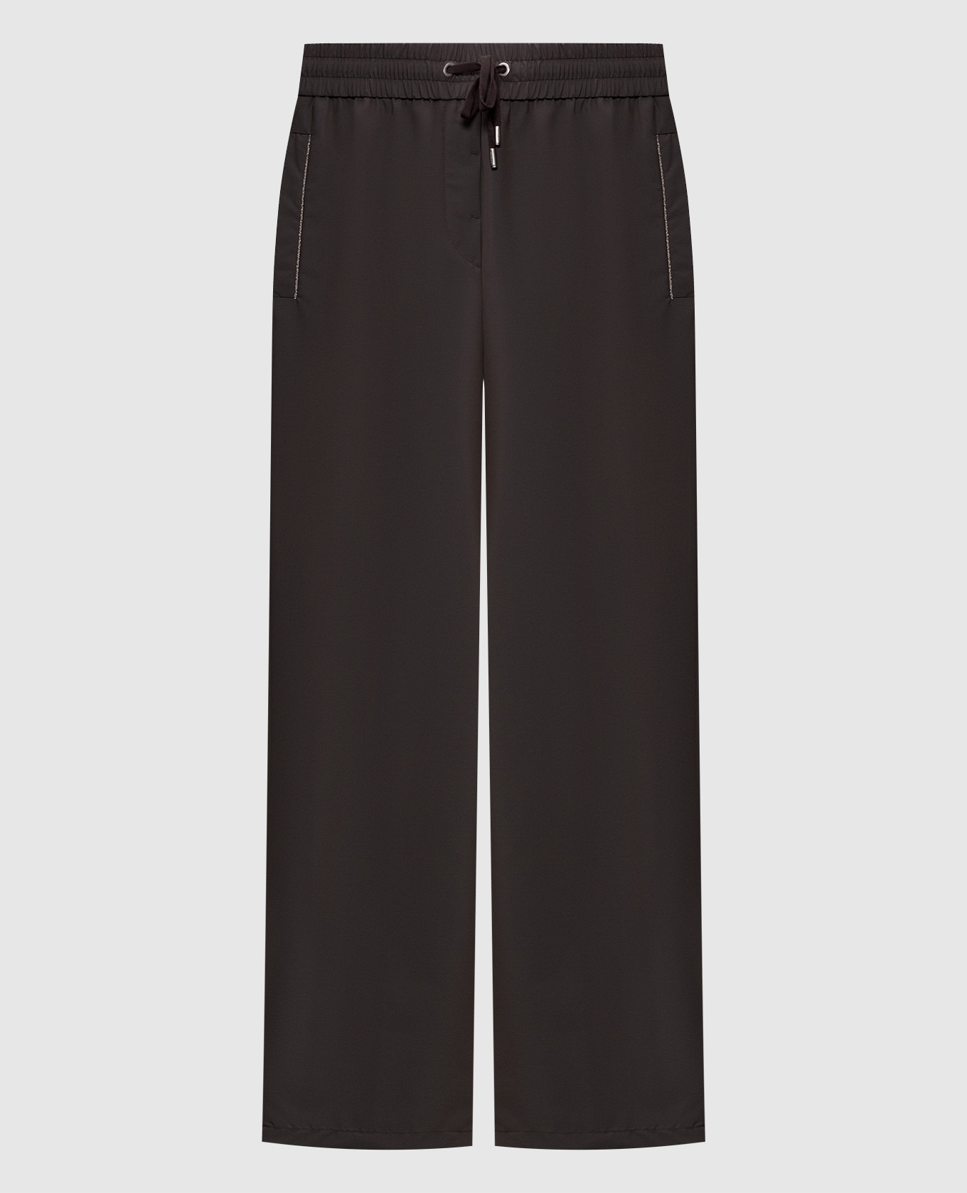 Коричневые брюки с шерстью