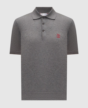 Brunello Cucinelli Серое поло с логотипом логотип M29800195