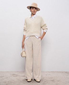 Peserico Бежевые вельветовые штаны P04835T303642