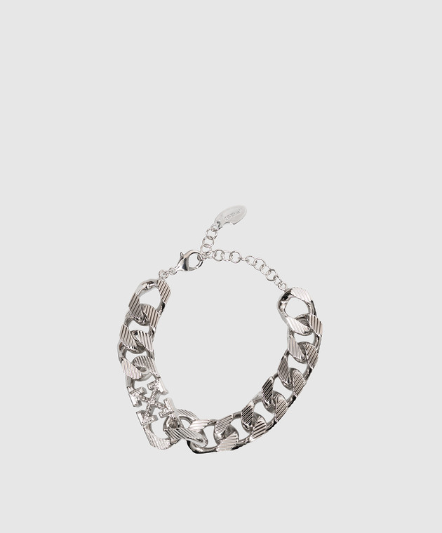 Off-White браслет-ланцюг з емблемою OMOA10TC99MET001