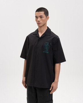 Off-White Чорна сорочка з принтом Double Arrow 44XGG01FS26F001