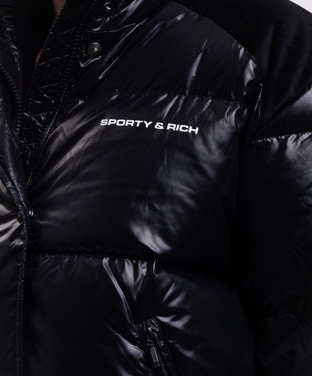 Sporty & Rich Чорна пухова куртка OW06182315BA04 зображення 5