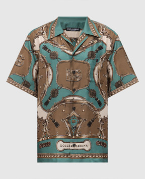 Dolce&Gabbana Сорочка із шовку в брендовий принт G5JH9THI12C