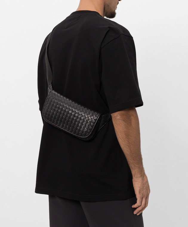 Bottega Veneta Чорна шкіряна поясна сумка Veneto 876334V6SE0 зображення 2