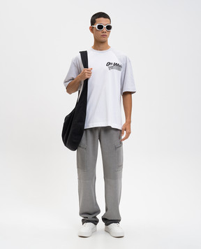 Off-White Сірі спортивні штани з логотипом 44MCH059F5F003
