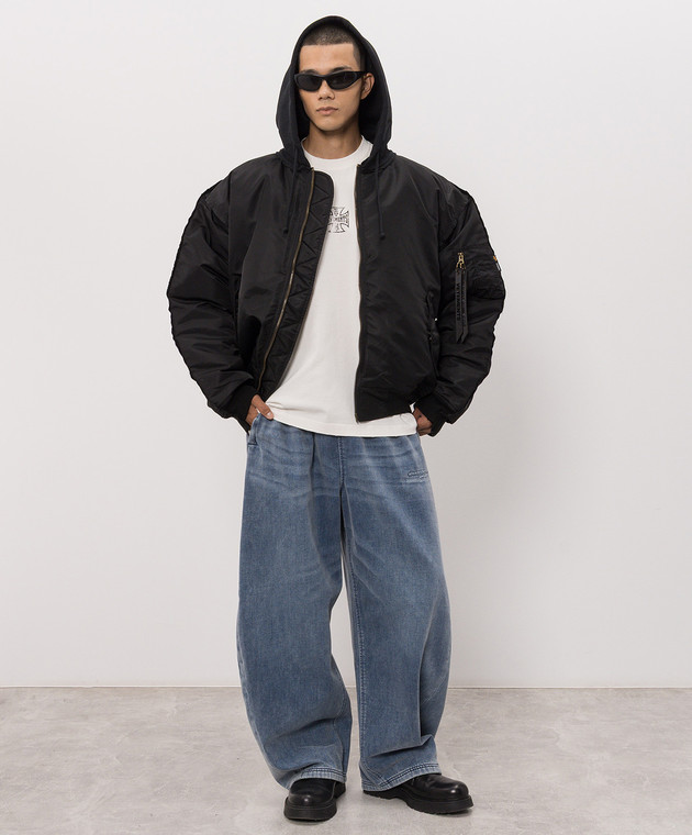 Vetements Футболка кольору айворі з принтом MH27TR196W зображення 2