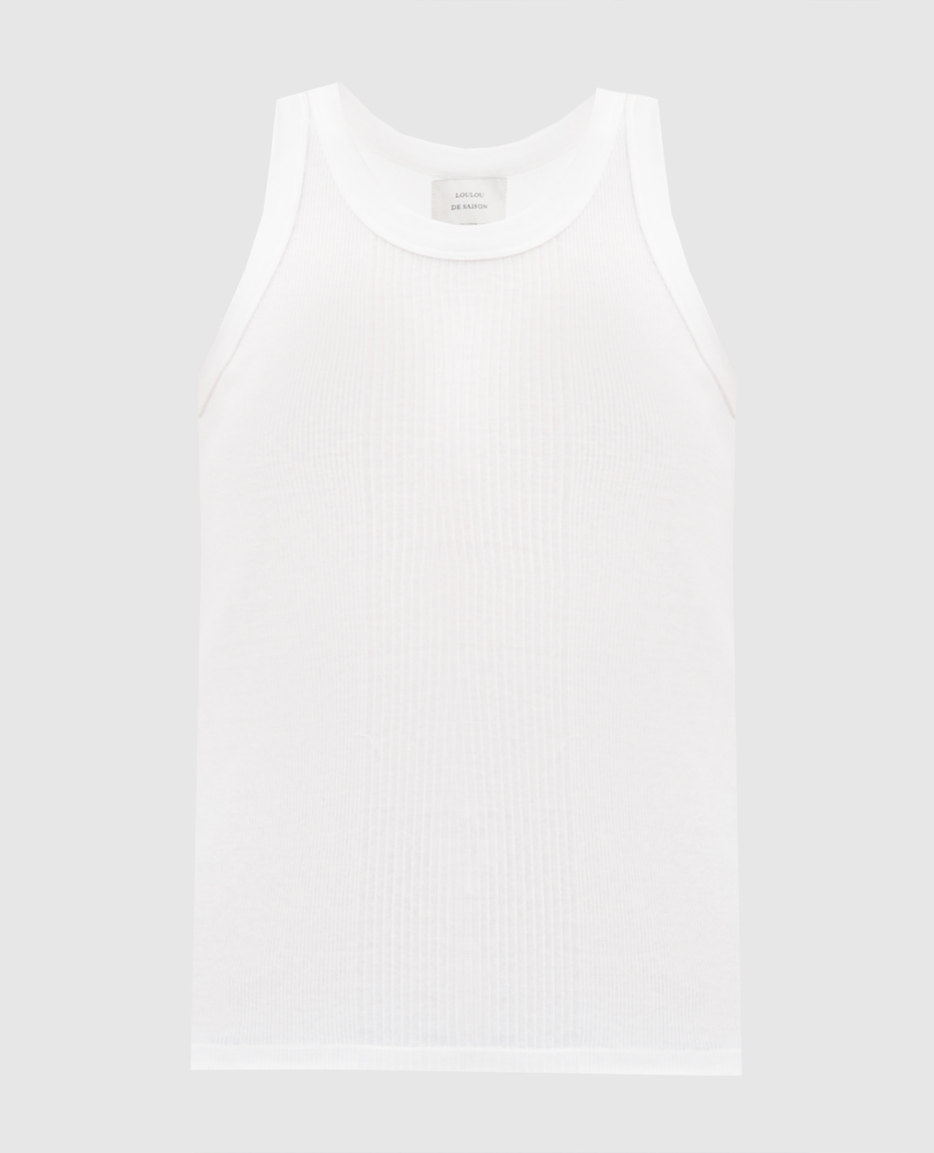 Белая майка LIMBA с вышивкой эмблемы