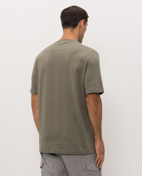 Brunello Cucinelli Футболка цвета хаки с эмблемой M0B138440