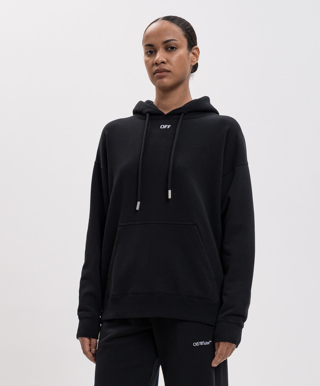 Off-White Чорне худі Scribble Narciso 2FE00722T зображення 3