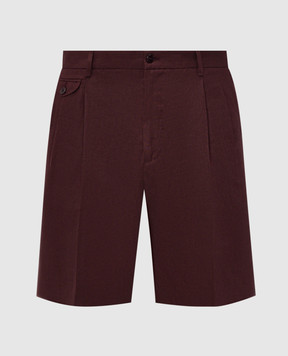 Dolce&Gabbana Бордовые шорты из льна GW0MATFU4JB