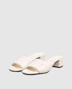 Jimmy Choo Шкіряні мюлі кольору айворі DINA DINA45NAP