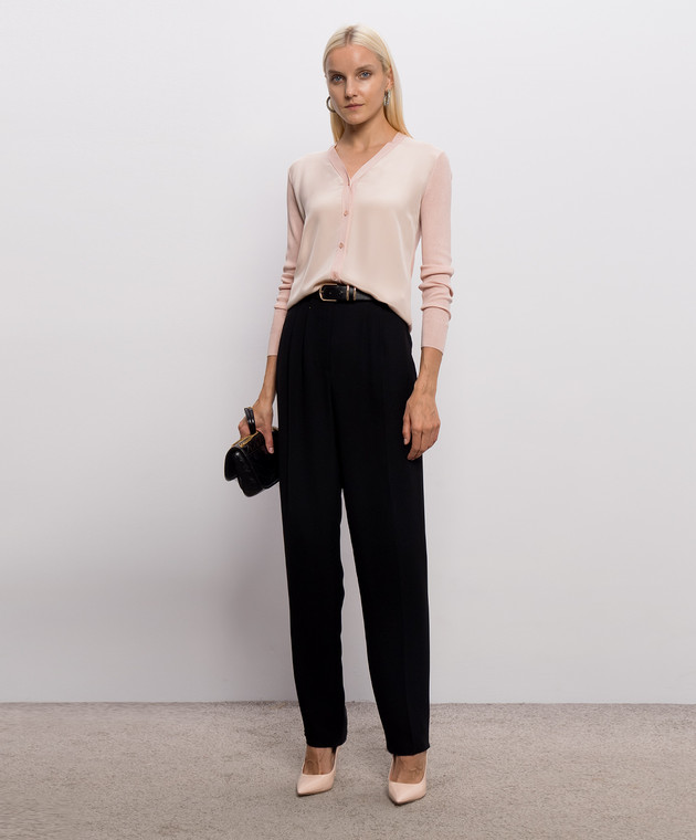 Max Mara Розовый кардиган NINFEE из шелка и кашемира MXMNINFEE изображение 2