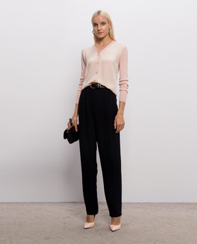 Max Mara Рожевий кардиган NINFEE із шовку та кашеміру MXMNINFEE