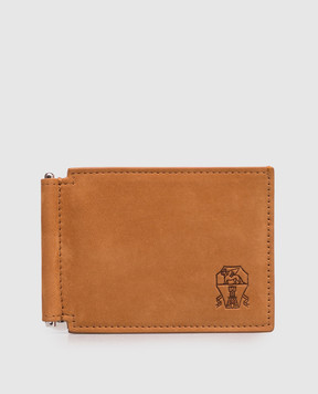 Brunello Cucinelli Коричневе портмоне з нубуку MWSKBU440
