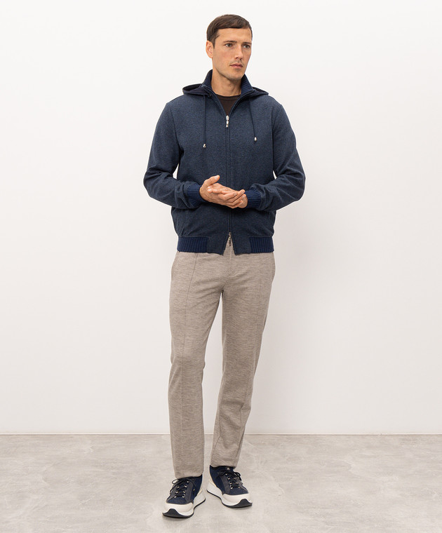 Doriani Cashmere Синя спортивна куртка 872CAPSTLUJ362 зображення 2