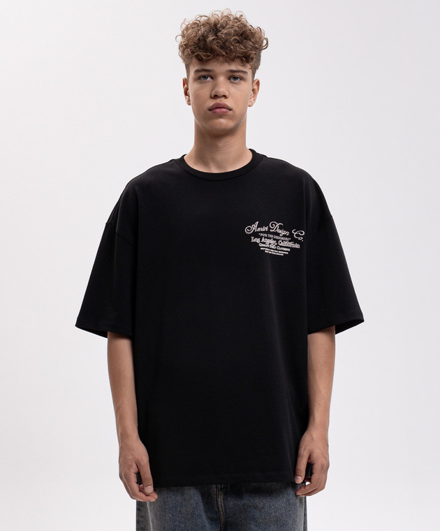 AMIRI Черная футболка Dreamers Chain Stitch AM426JR003 изображение 3