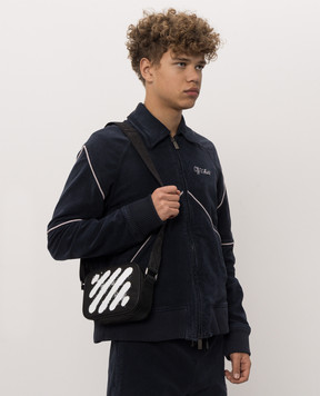 Off-White Черная сумка с принтом Diag Spray OWMNQ18F26FB01