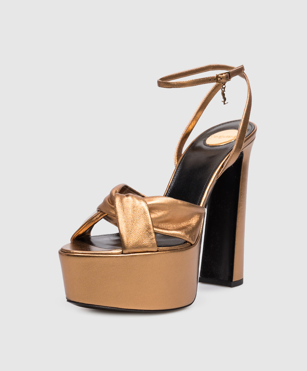 Saint Laurent Кожаные босоножки FRANCIANE 869730AAGWT изображение 2