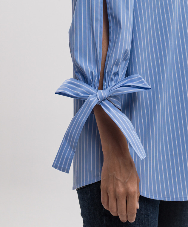 Twinset Голубая рубашка в полоску 262TP276A изображение 5