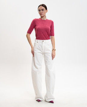 Gabriela Hearst Рожевий топ Chryse з кашеміру, шовку і коноплі 3269833A118