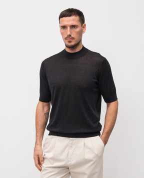 Brunello Cucinelli Футболка сірого кольору з шовком MNB805404