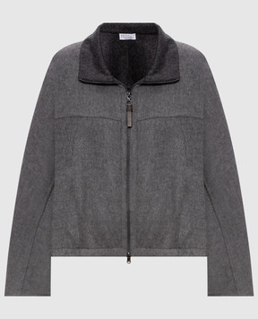 Brunello Cucinelli Сіра куртка з вовни MP565B3F06