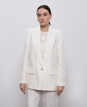 Peserico Белый жакет из льна A0111602606